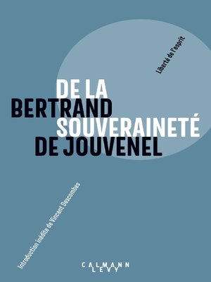 cover image of De la souveraineté
